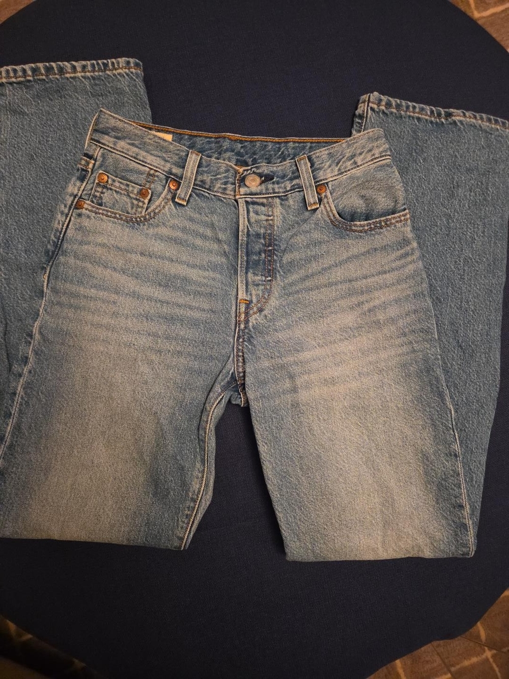 Levi's Premium 501 '90s Jeans W23 L30 Button Fly Straight Leg Vintage Wash